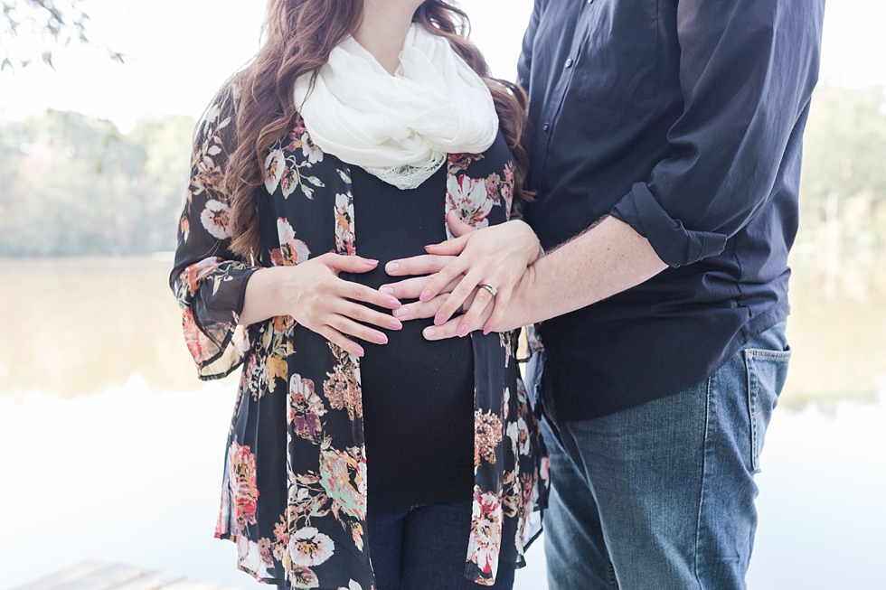 Maternity photos taken at Yates Mill in Raleigh, NC by Traci Huffman Photography - Anderson