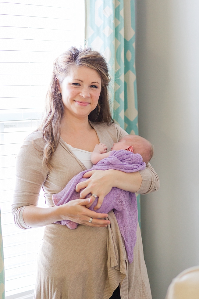 Newborn photos taken in Fuquay Varina NC by lifestyle newborn photographer - Traci Huffman Photography - Rouse_0013.jpg