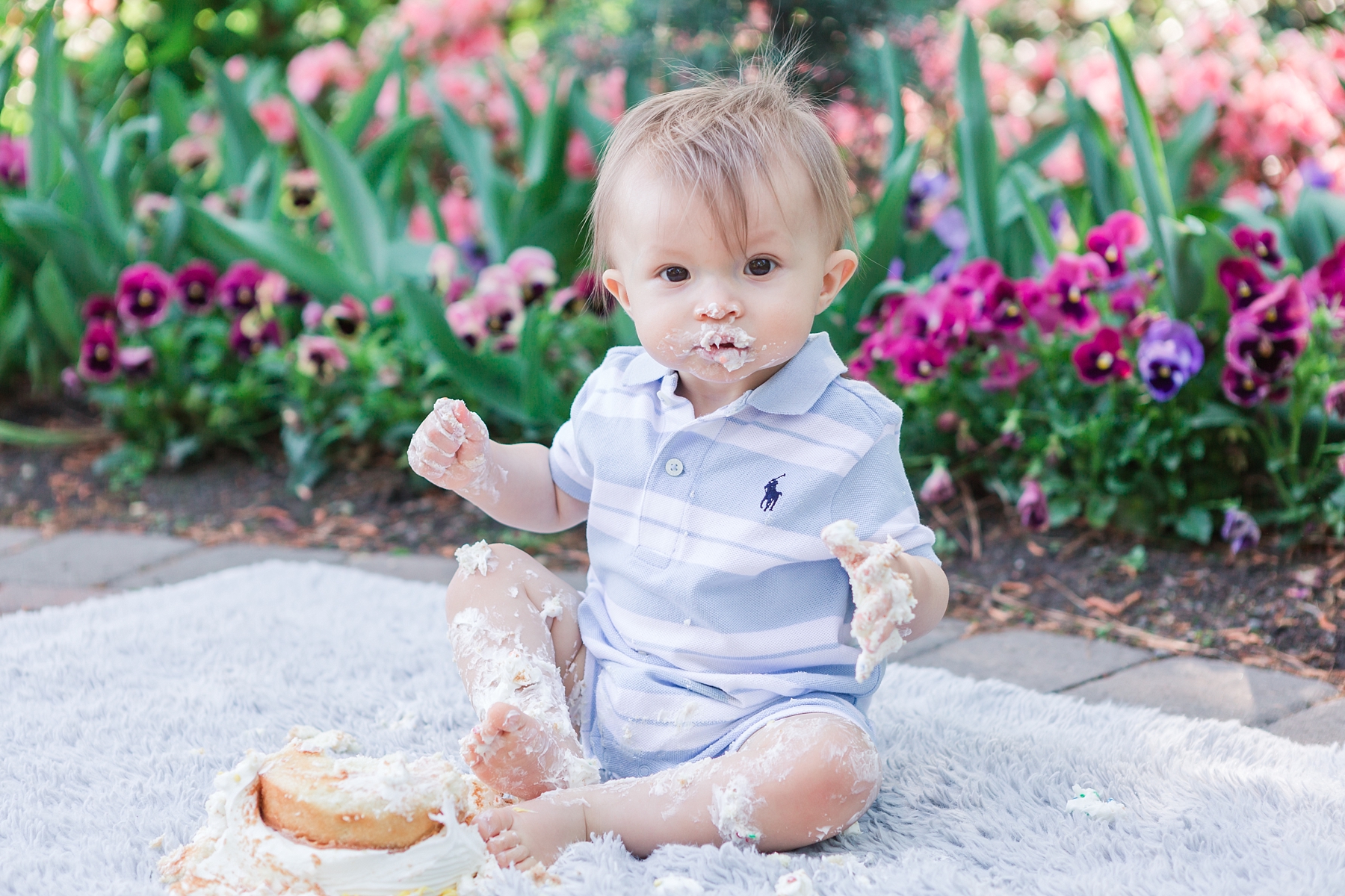 first birthday and cake smash photos by Raleigh, NC family and birthday photographer - Traci Huffman Photography - Christian_0008.jpg