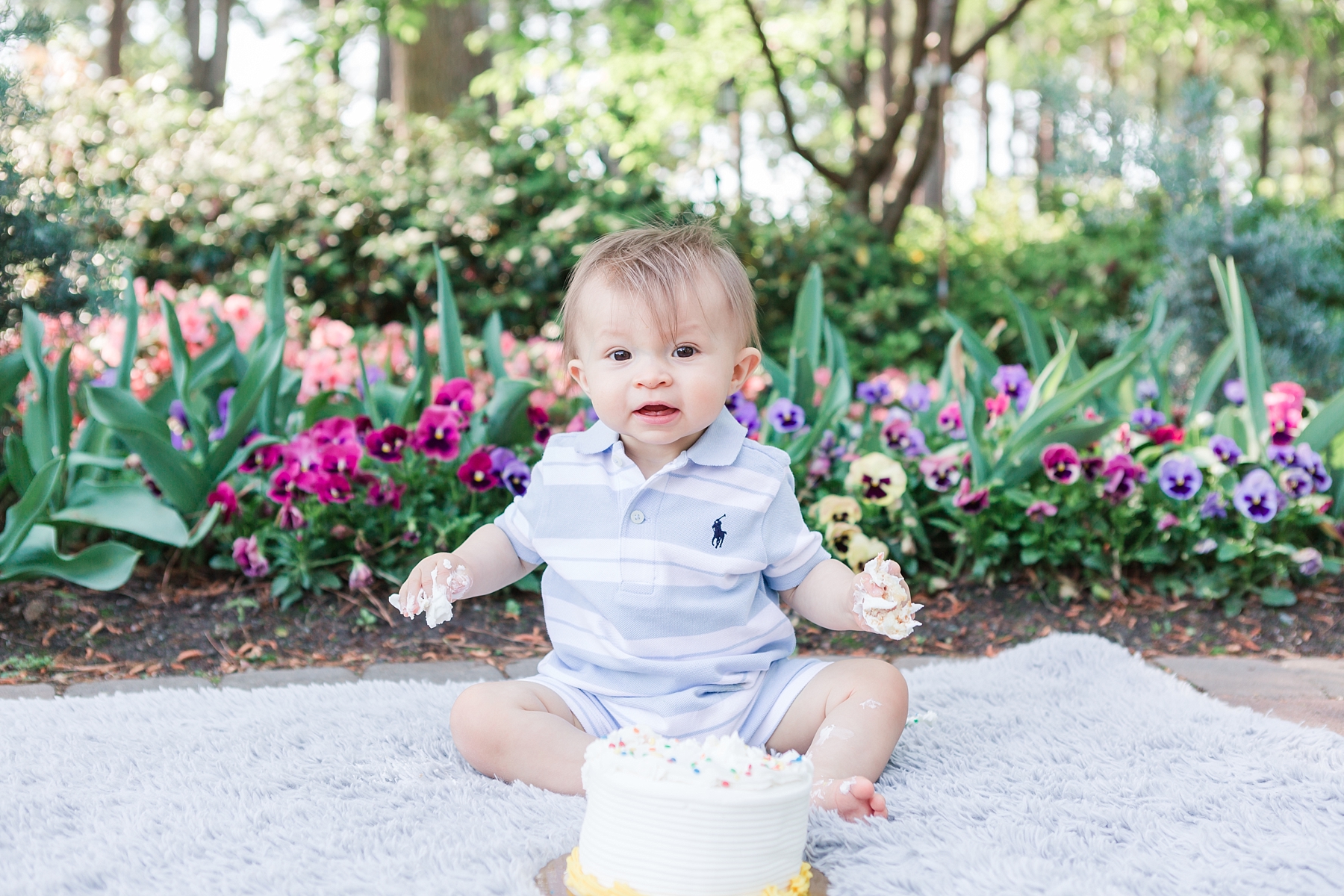 first birthday and cake smash photos by Raleigh, NC family and birthday photographer - Traci Huffman Photography - Christian_0017.jpg