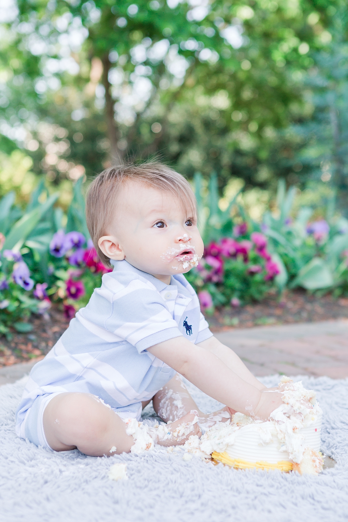 first birthday and cake smash photos by Raleigh, NC family and birthday photographer - Traci Huffman Photography - Christian_0027.jpg