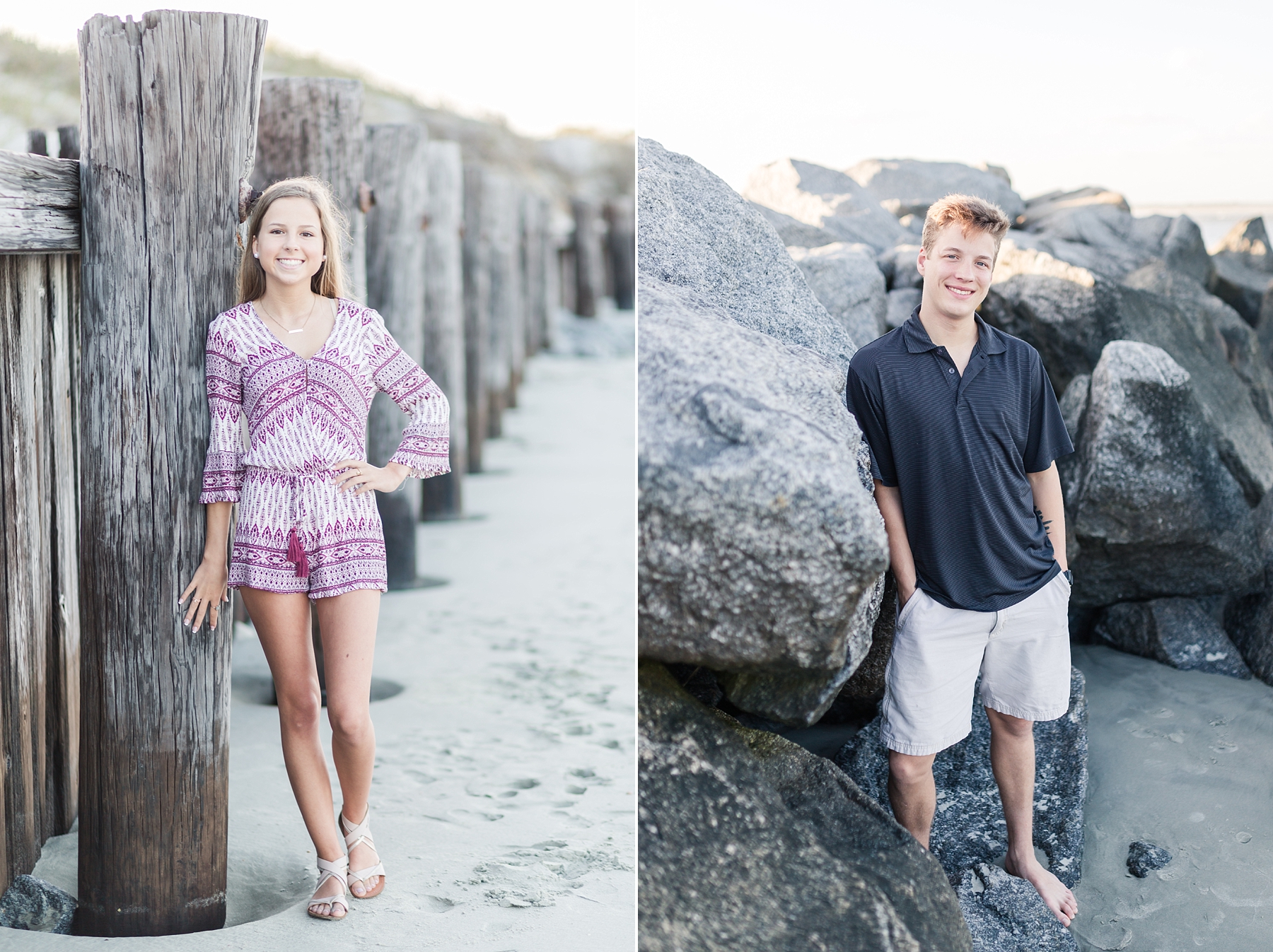 senior photos on Folly Beach, SC family and birthday photographer - Traci Huffman Photography - Logan and Alexis_0035.jpg