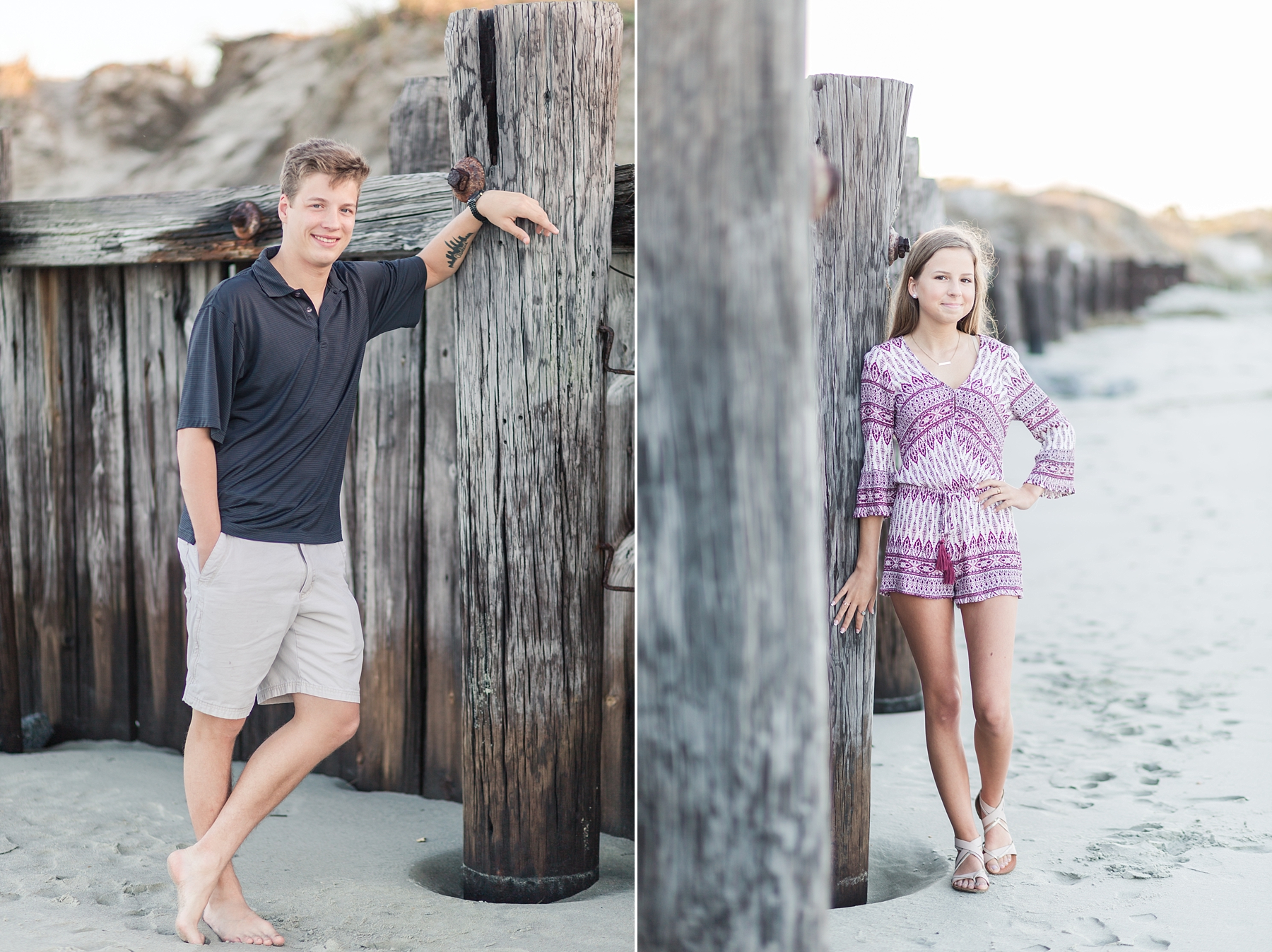 senior photos on Folly Beach, SC family and birthday photographer - Traci Huffman Photography - Logan and Alexis_0045.jpg