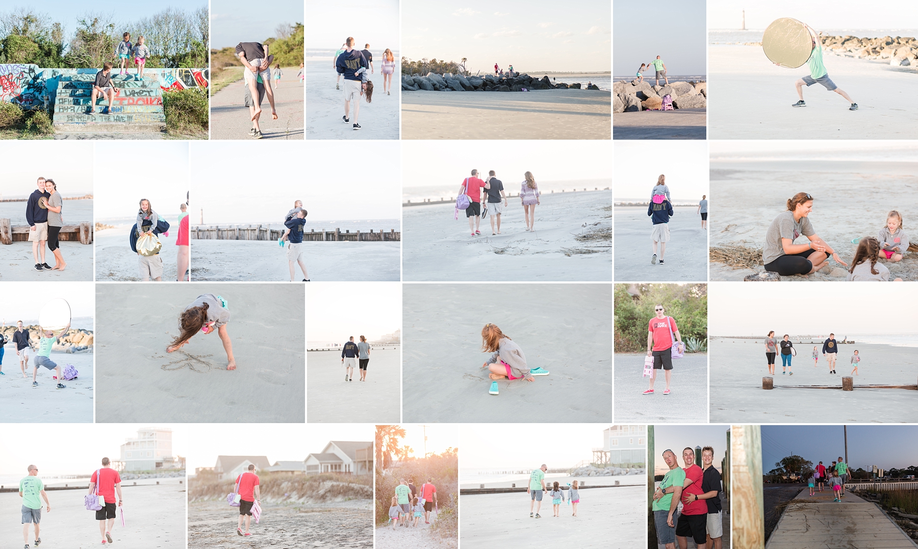 senior photos on Folly Beach, SC by senior portrait photographer - Traci Huffman Photography - Logan and Alexis