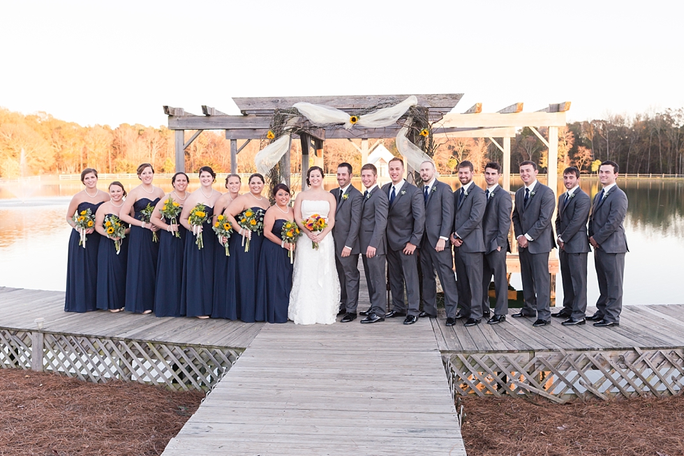 Fall wedding bridal party at The Barn at Woodlake Meadow, NC by Traci Huffman Photography_0001