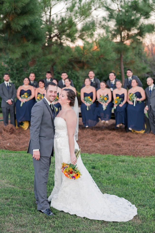 Fall wedding bridal party at The Barn at Woodlake Meadow, NC by Traci Huffman Photography_0001