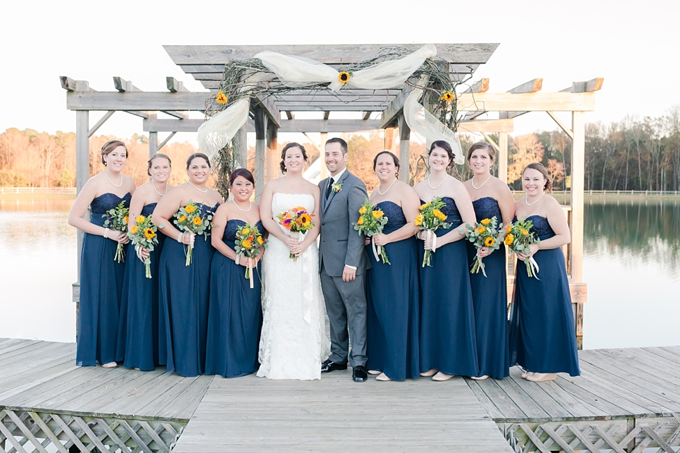 Fall wedding bridal party at The Barn at Woodlake Meadow, NC by Traci Huffman Photography_0001