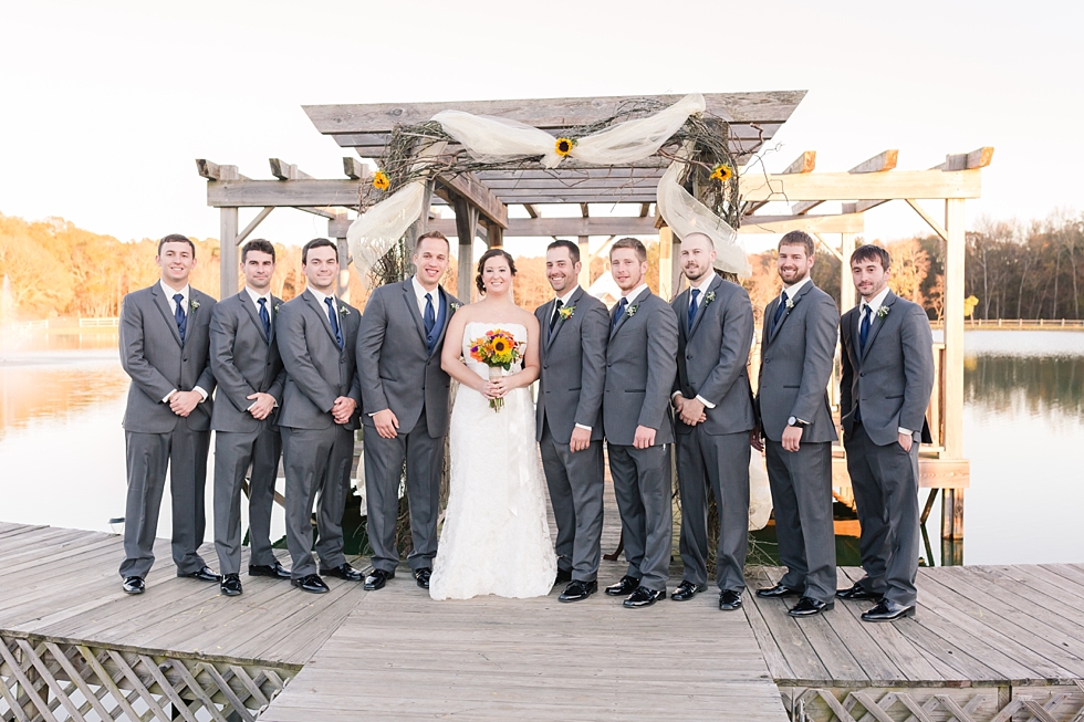 Fall wedding bridal party at The Barn at Woodlake Meadow, NC by Traci Huffman Photography_0001