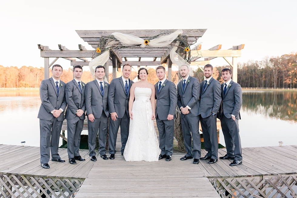 Fall wedding bridal party at The Barn at Woodlake Meadow, NC by Traci Huffman Photography_0001