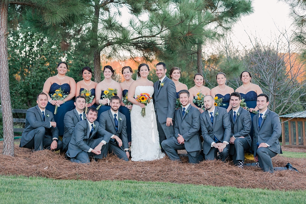 Fall wedding bridal party at The Barn at Woodlake Meadow, NC by Traci Huffman Photography_0001