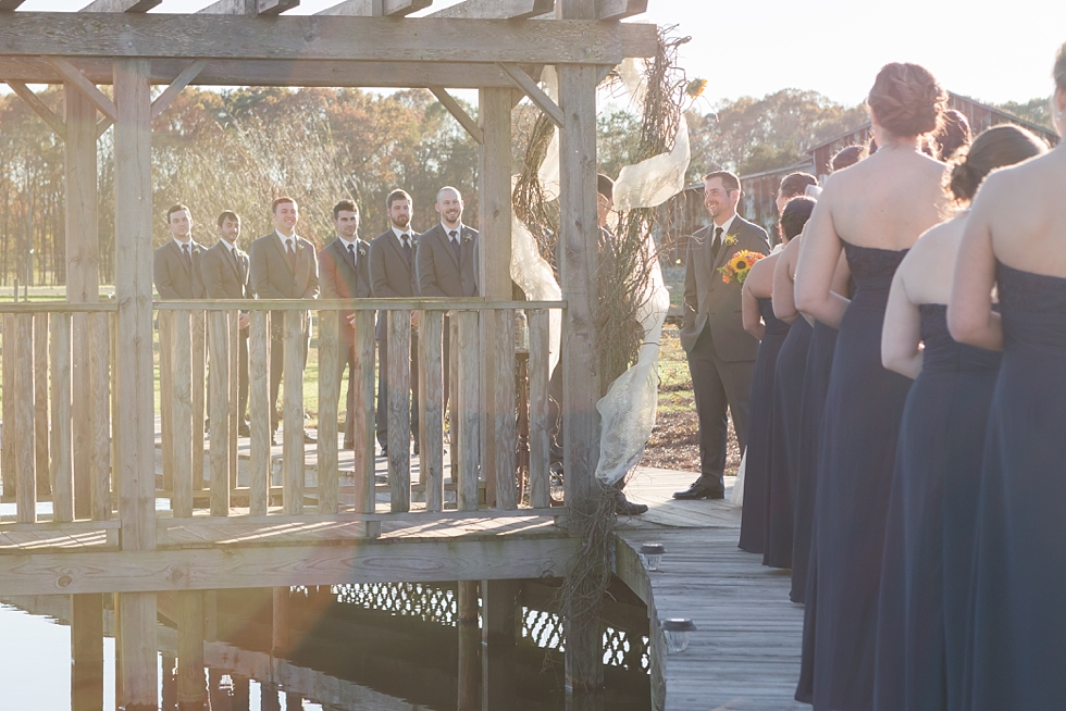 Fall wedding ceremony at The Barn at Woodlake Meadow, NC by Traci Huffman Photography_0021
