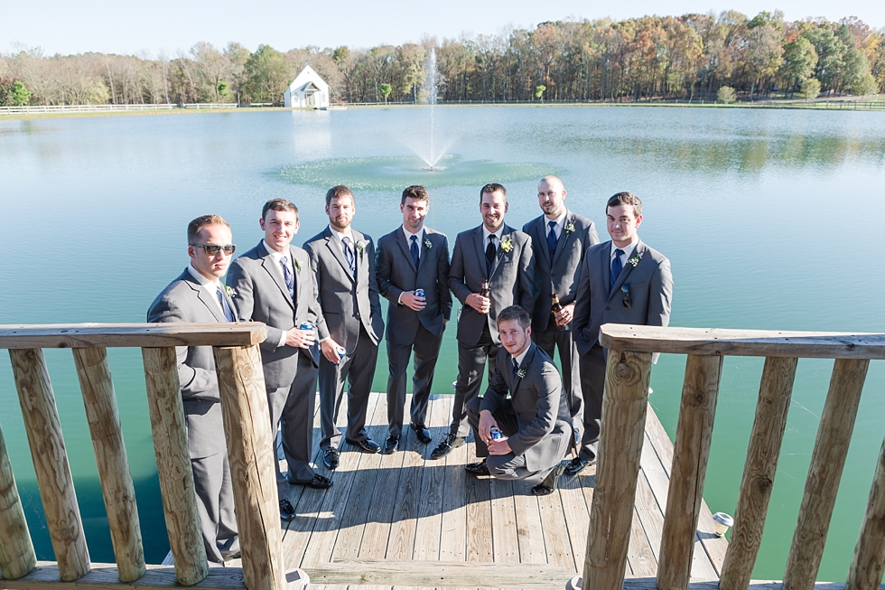 Fall wedding getting preceremony at The Barn at Woodlake Meadow, NC by Traci Huffman Photography_0003