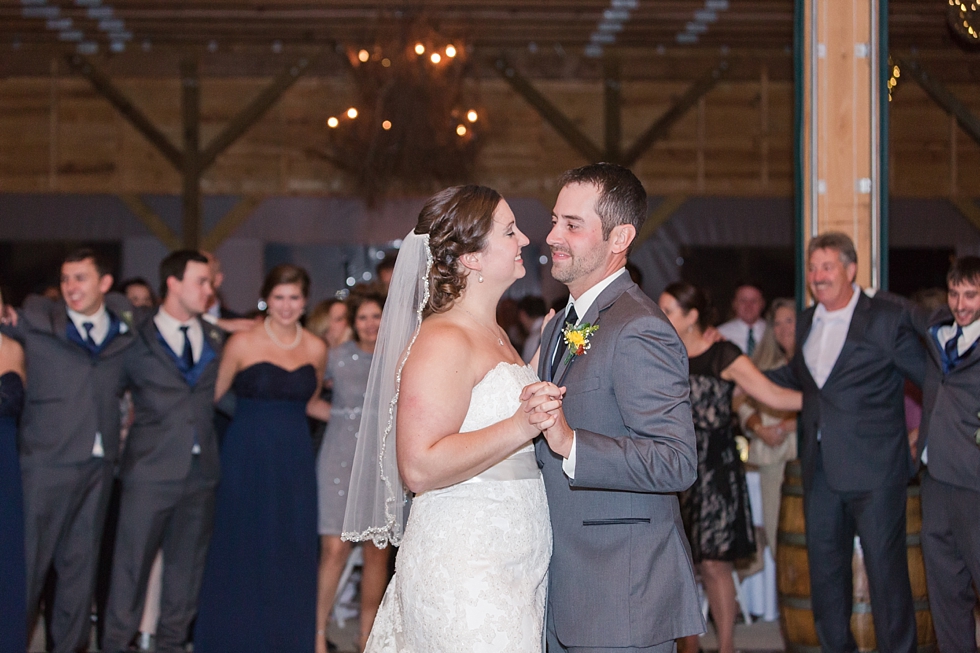 Fall wedding reception at The Barn at Woodlake Meadow, NC by Traci Huffman Photography_0001