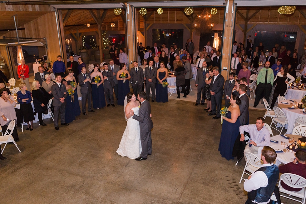 Fall wedding reception at The Barn at Woodlake Meadow, NC by Traci Huffman Photography_0001