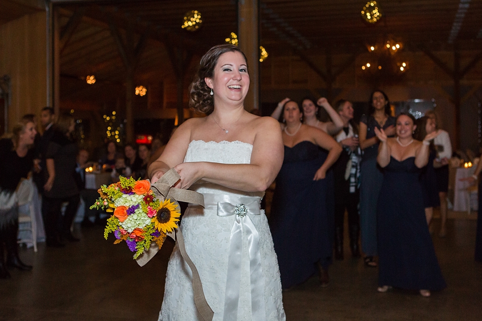 Fall wedding reception at The Barn at Woodlake Meadow, NC by Traci Huffman Photography_0001