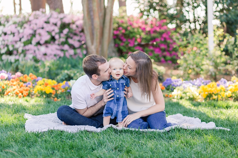 Family photographer in Raleigh NC WRAL Azalea Gardens