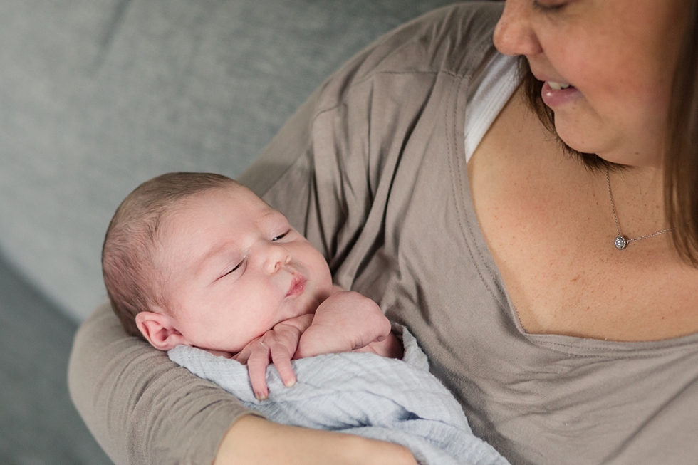 Newborn baby girl pictures taken in Durham, NC by Traci Huffman Photography