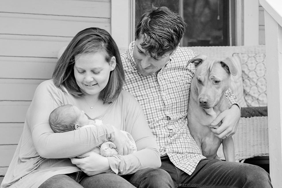 Newborn baby girl pictures taken in Durham, NC by Traci Huffman Photography