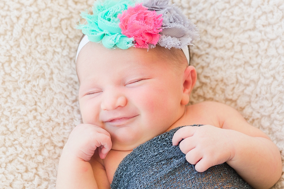 newborn baby girl pictures taken by Traci Huffman Photography