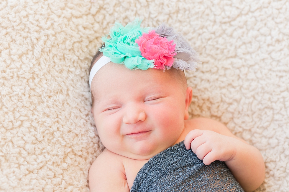 newborn baby girl pictures taken by Traci Huffman Photography