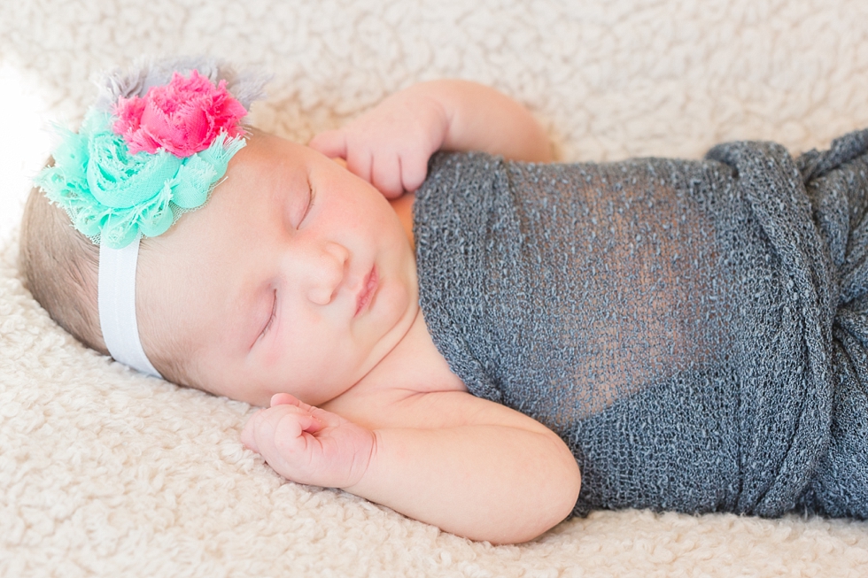 newborn baby girl pictures taken by Traci Huffman Photography