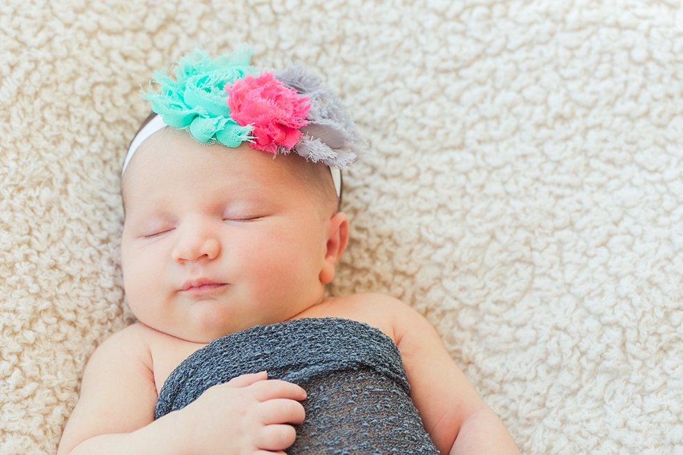 newborn baby girl pictures taken by Traci Huffman Photography