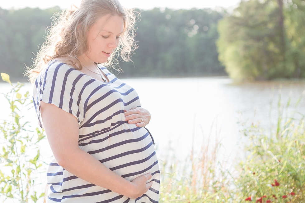 Maternity photographer in Raleigh, NC at Yates Mill