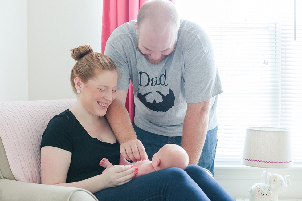 baby girl newborn pictures taken in fuquay varina nc by Traci Huffman Photography