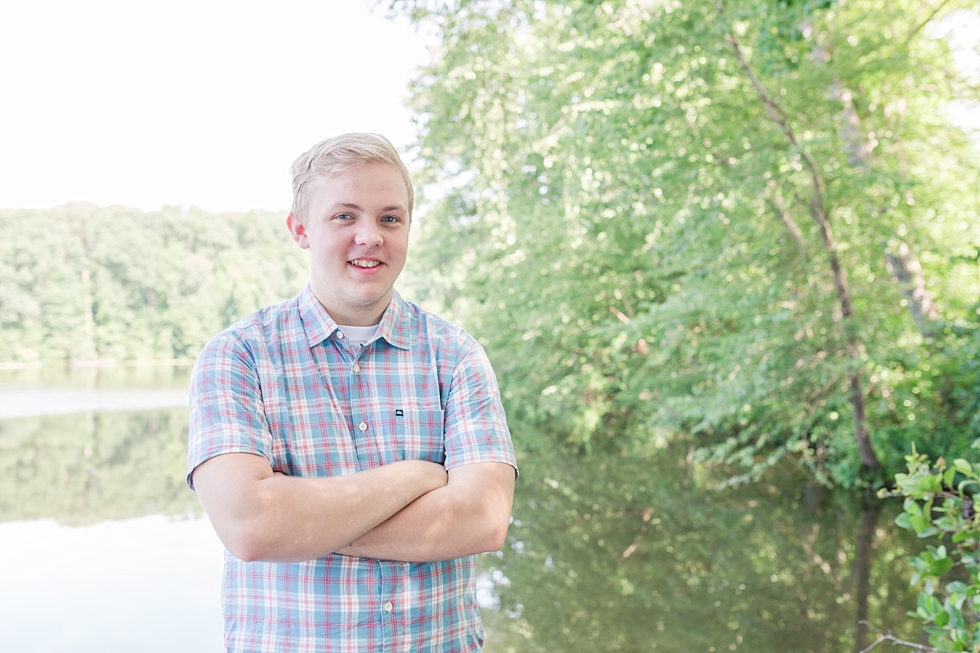 High school senior portraits taken at Yates Mill in Raleigh, NC by Traci Huffman Photography