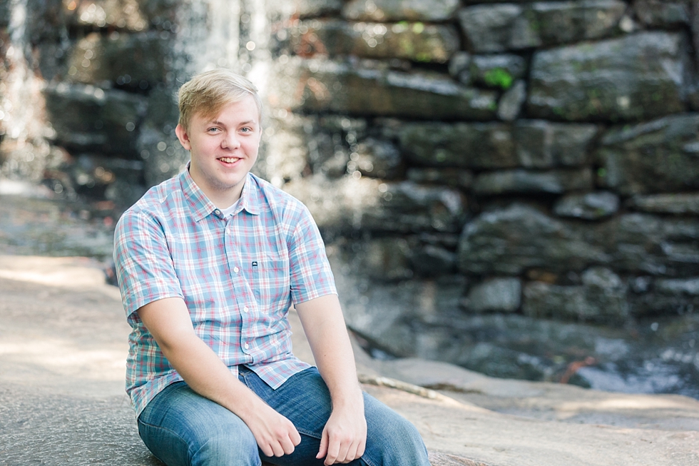 High school senior portraits taken at Yates Mill in Raleigh, NC by Traci Huffman Photography