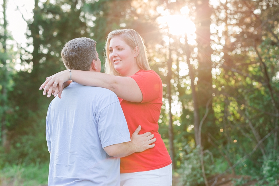 Engagement Pictures taken in downtown Cary, Nc and at Yates Mill in Raleigh, NC by Traci Huffman Photography