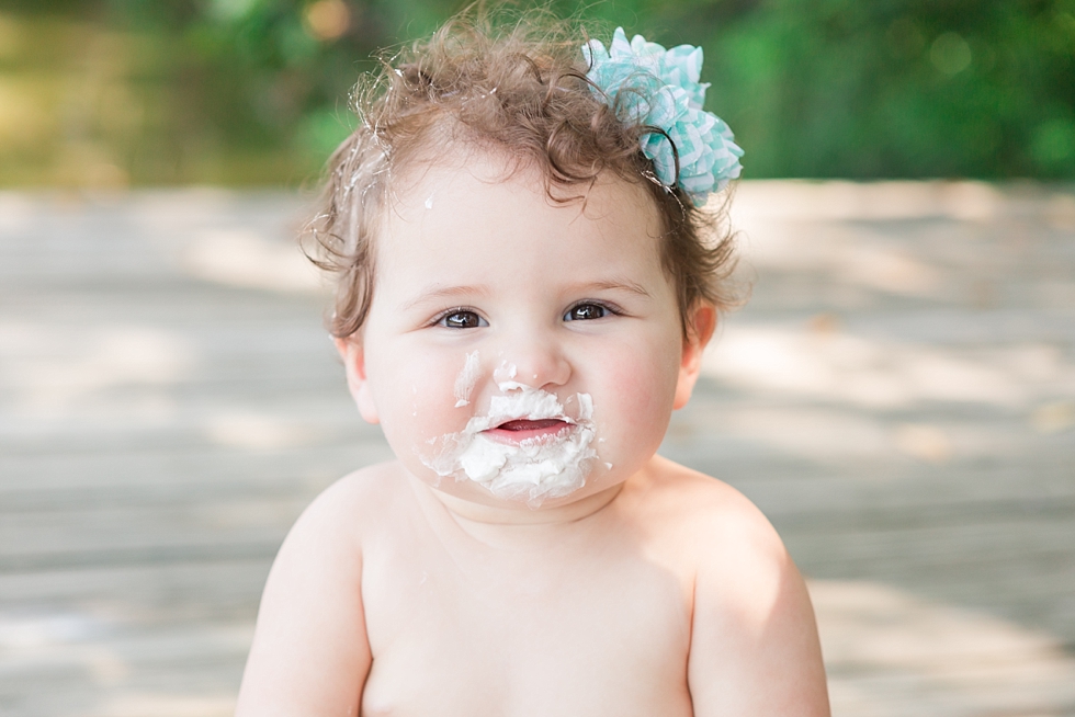 cake smash and family photos taken in Raleigh, NC