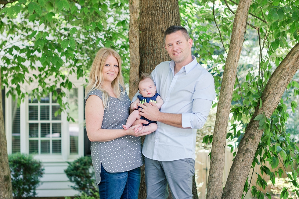 Lifestyle newborn session in clients home in Raleigh, NC by Traci Huffman Photography