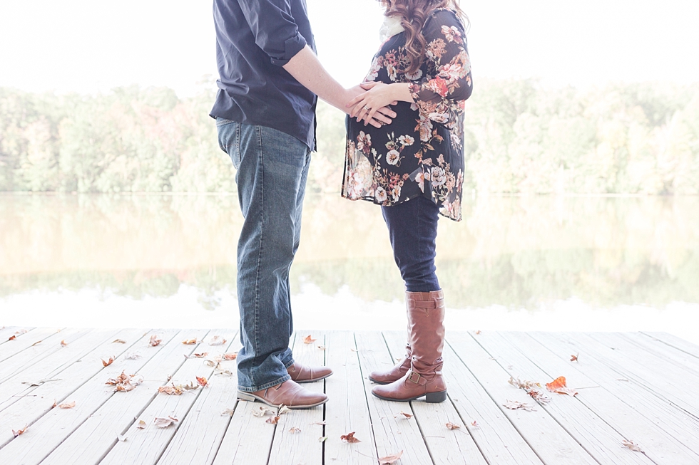 Maternity photos taken at Yates Mill in Raleigh, NC by Traci Huffman Photography - Anderson