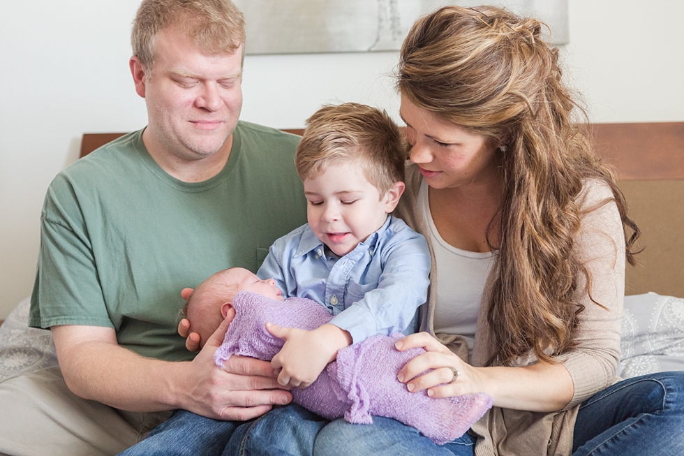 Newborn photos taken in Fuquay Varina NC by lifestyle newborn photographer - Traci Huffman Photography - Rouse