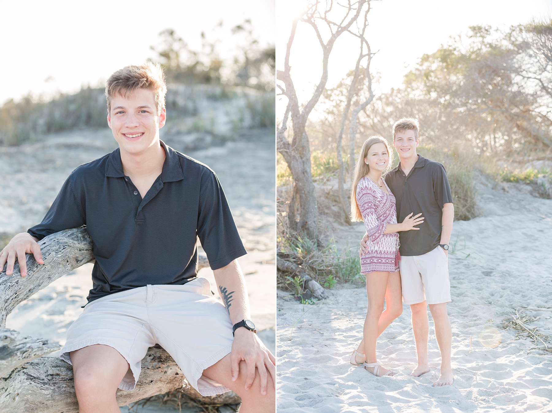 senior photos on Folly Beach, SC family and birthday photographer - Traci Huffman Photography - Logan and Alexis_0002.jpg