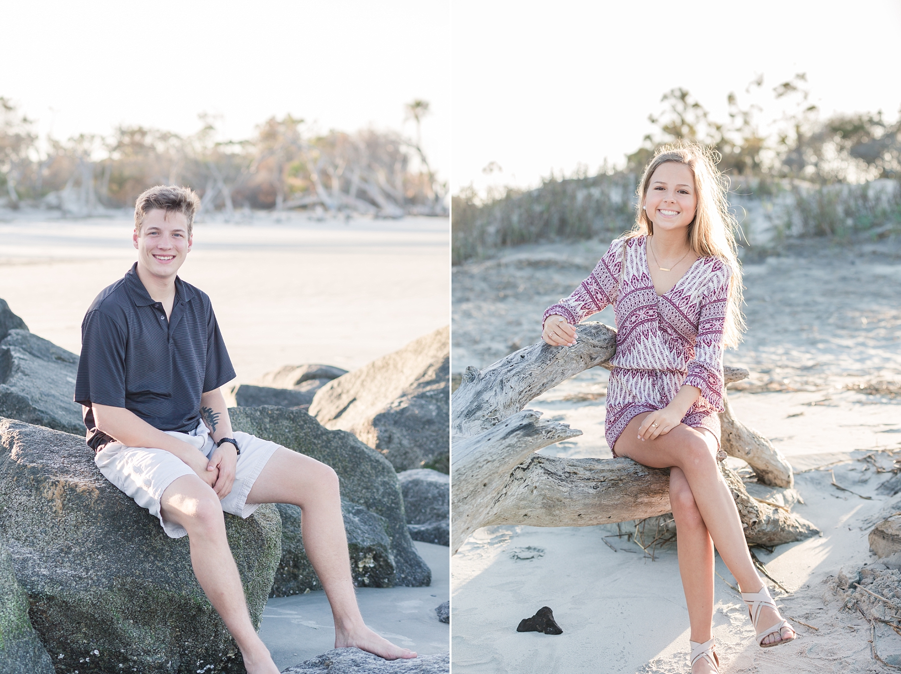 senior photos on Folly Beach, SC family and birthday photographer - Traci Huffman Photography - Logan and Alexis_0007.jpg