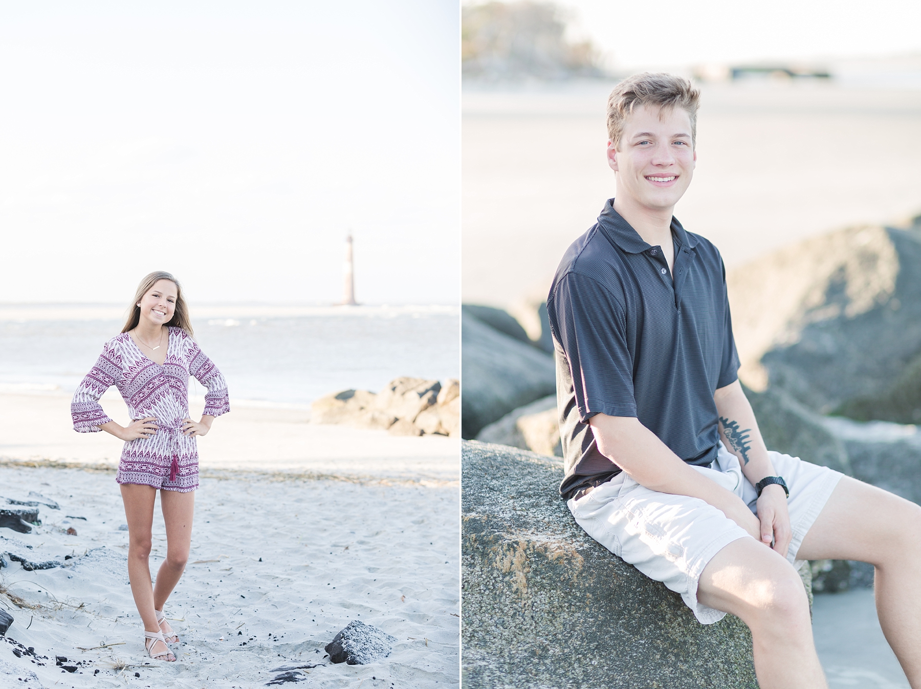 senior photos on Folly Beach, SC family and birthday photographer - Traci Huffman Photography - Logan and Alexis_0008.jpg
