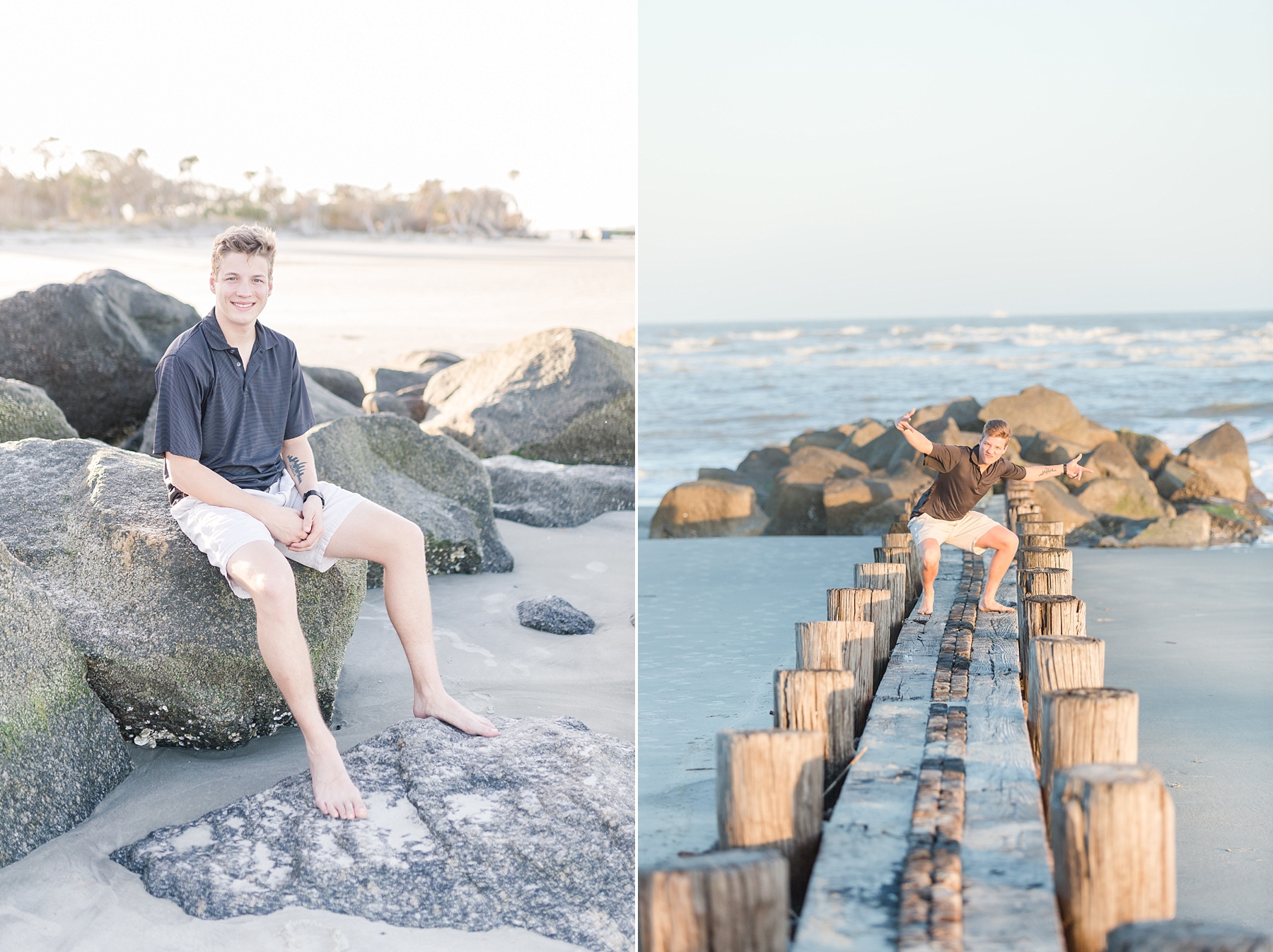 senior photos on Folly Beach, SC family and birthday photographer - Traci Huffman Photography - Logan and Alexis_0011.jpg