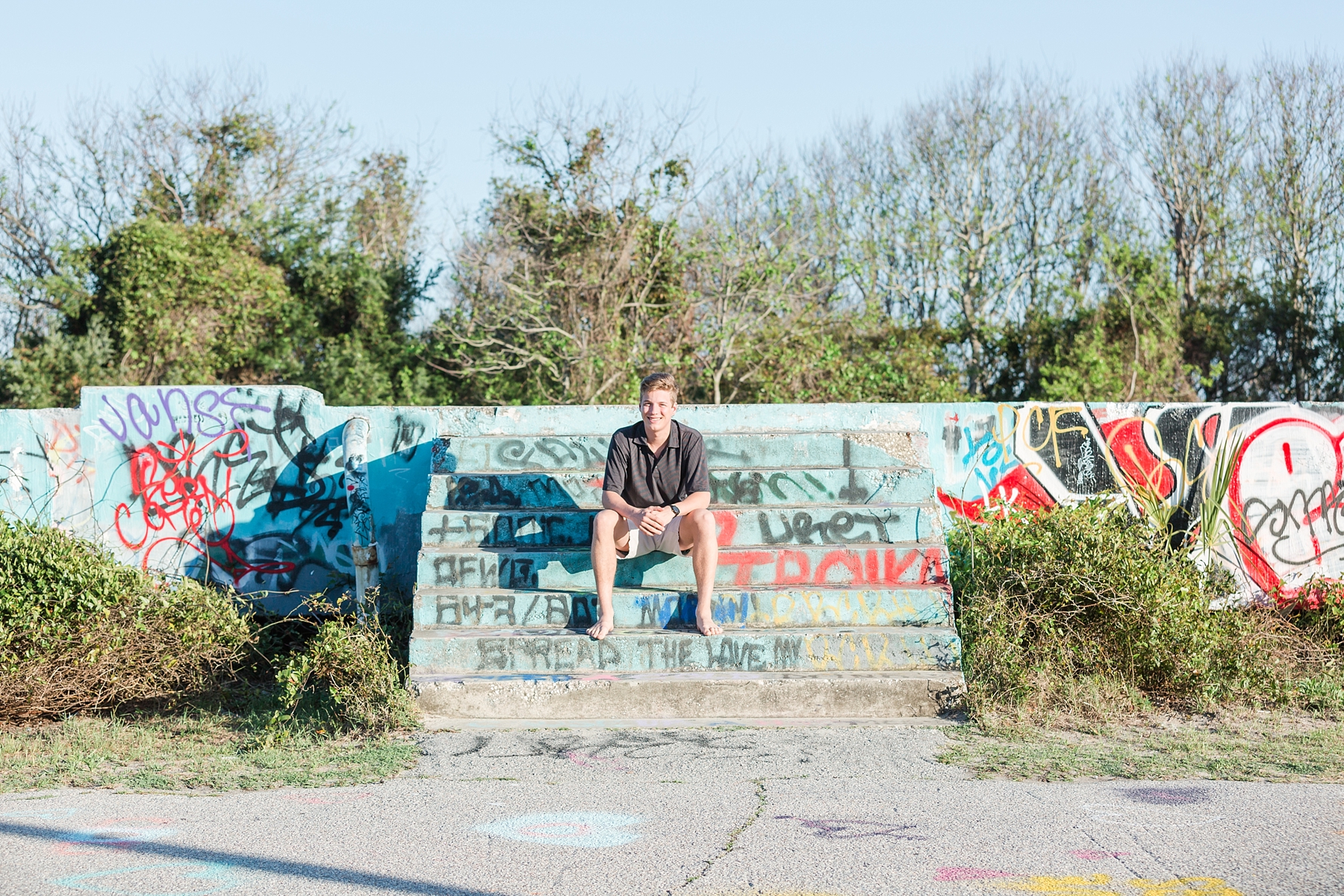 senior photos on Folly Beach, SC family and birthday photographer - Traci Huffman Photography - Logan and Alexis_0013.jpg