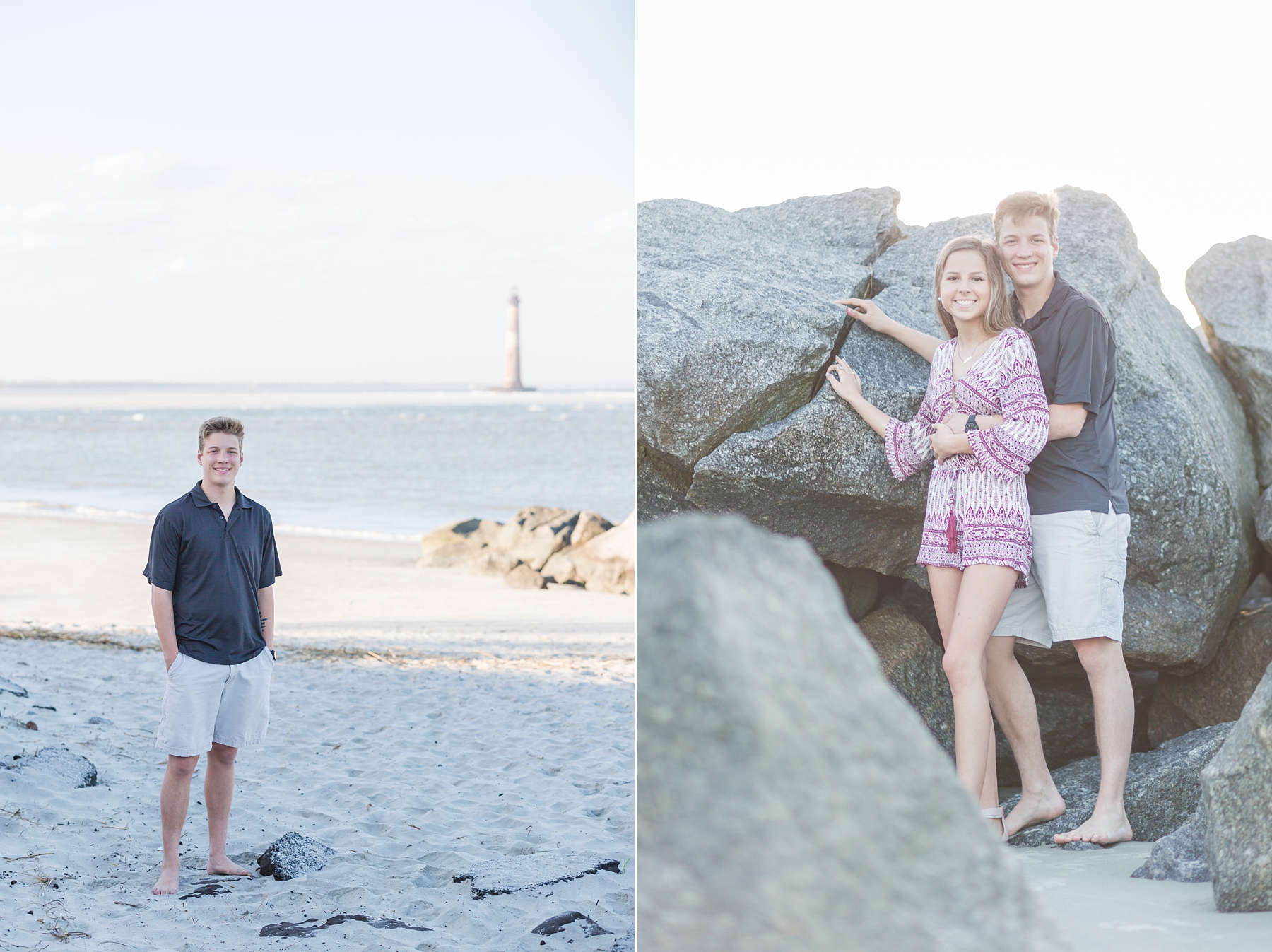 senior photos on Folly Beach, SC family and birthday photographer - Traci Huffman Photography - Logan and Alexis_0014.jpg
