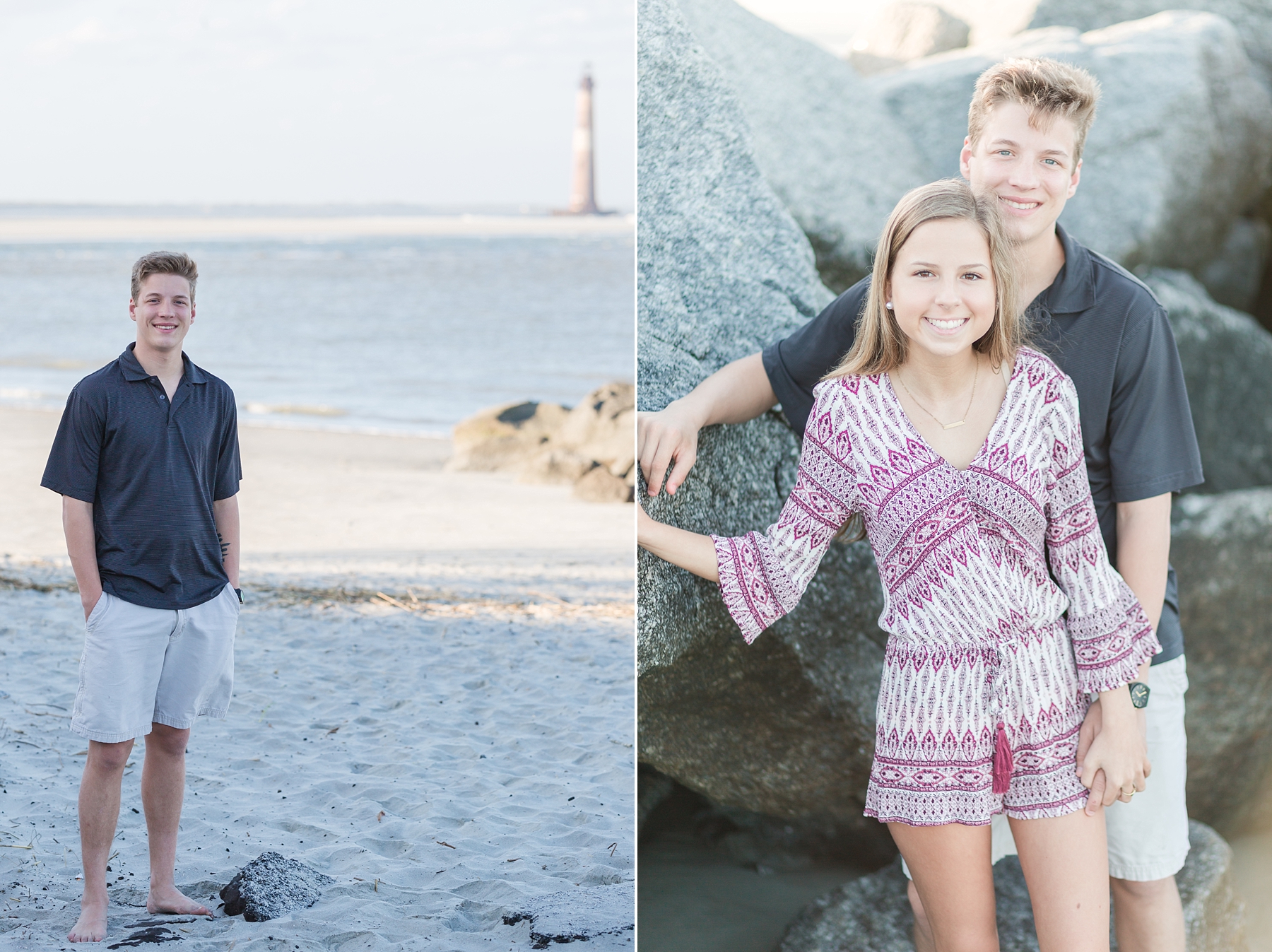 senior photos on Folly Beach, SC family and birthday photographer - Traci Huffman Photography - Logan and Alexis_0016.jpg