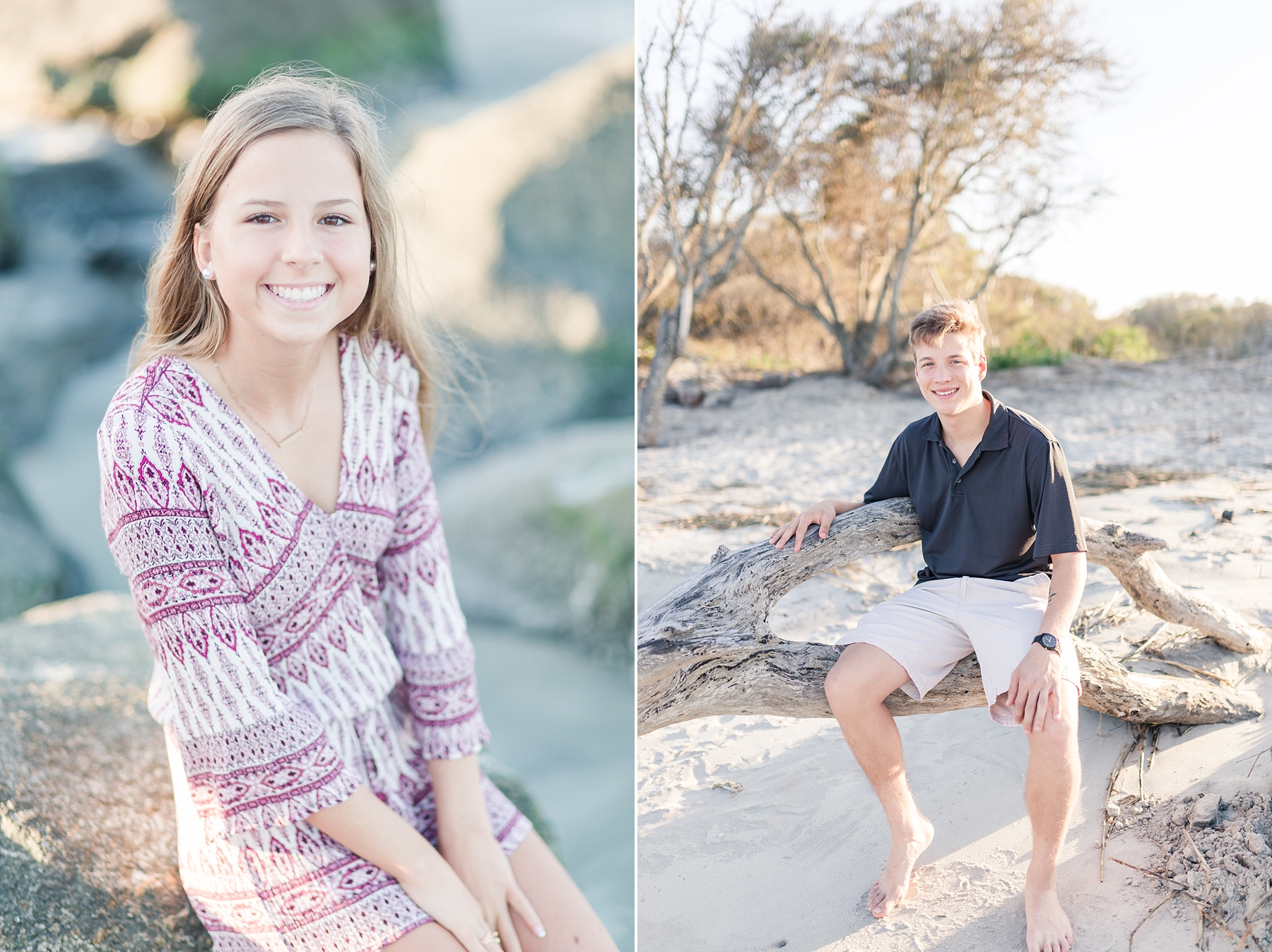 senior photos on Folly Beach, SC family and birthday photographer - Traci Huffman Photography - Logan and Alexis_0024.jpg