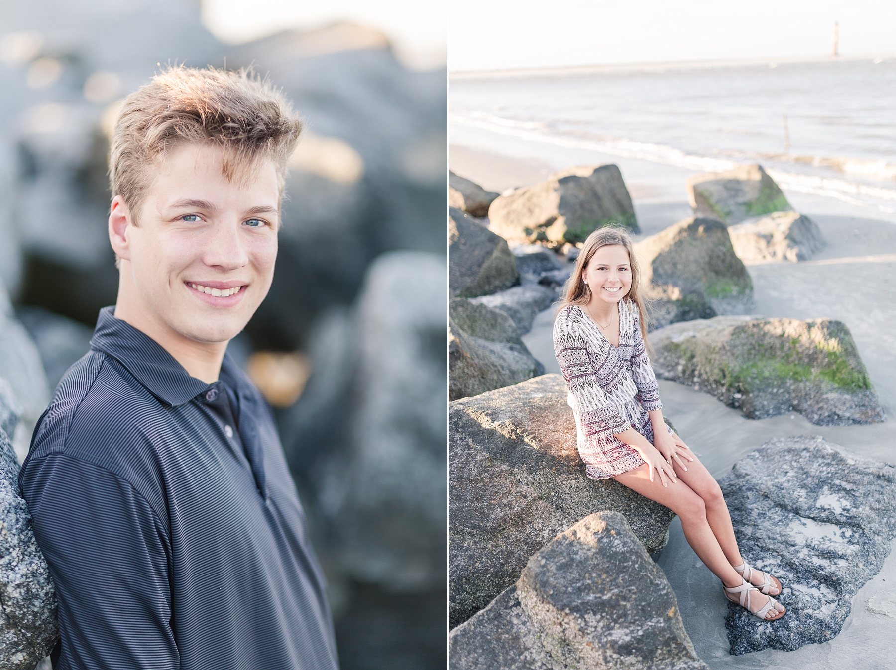 senior photos on Folly Beach, SC family and birthday photographer - Traci Huffman Photography - Logan and Alexis_0032.jpg