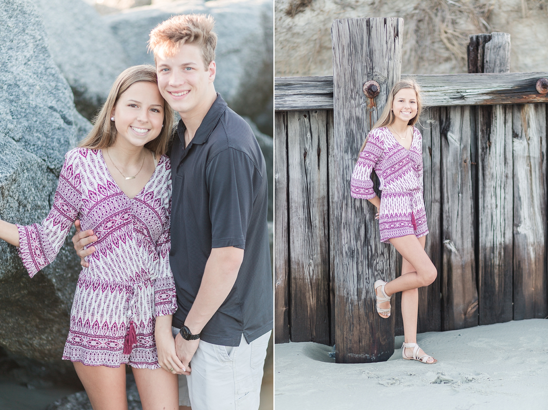 senior photos on Folly Beach, SC family and birthday photographer - Traci Huffman Photography - Logan and Alexis_0033.jpg