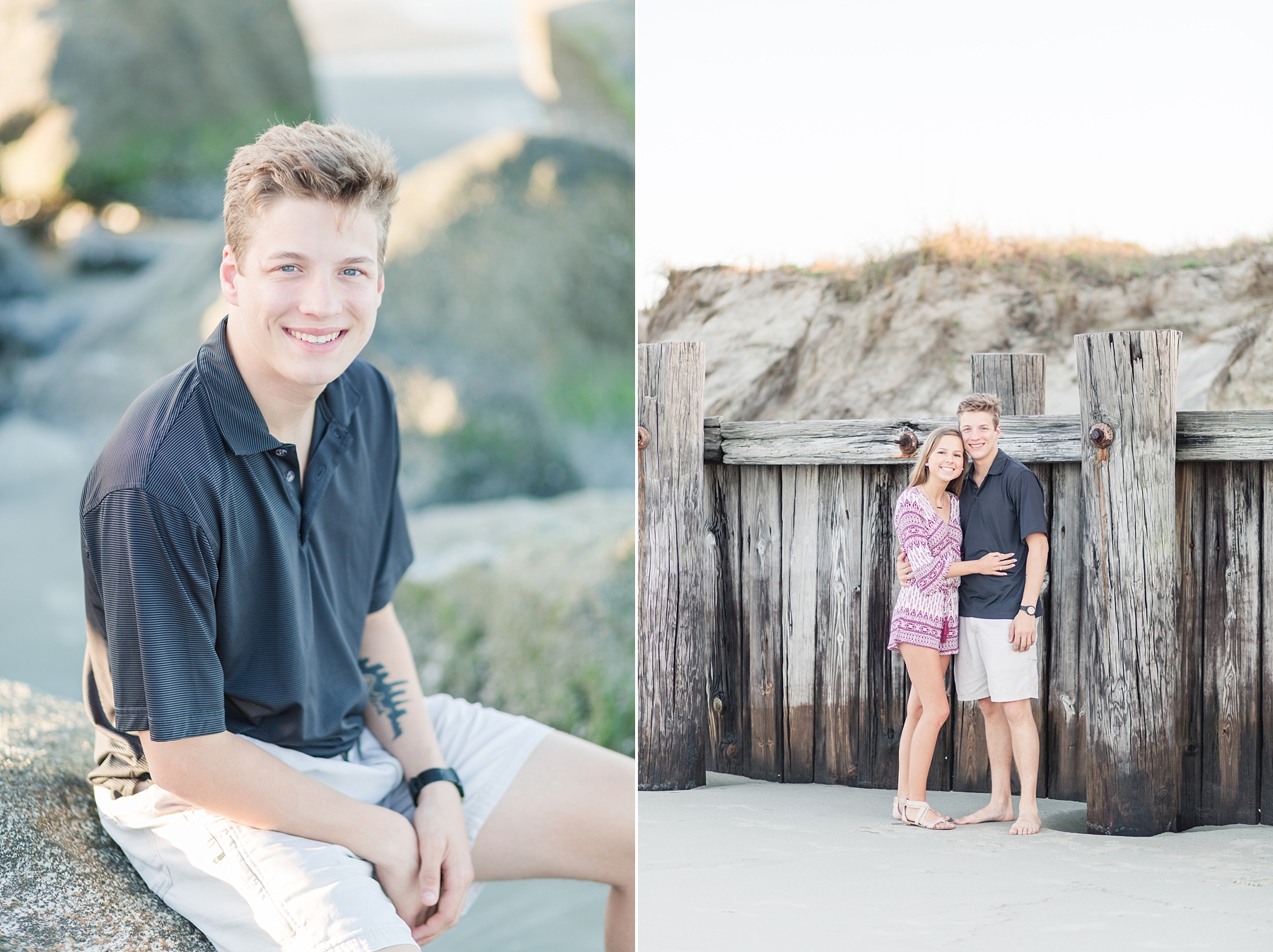 senior photos on Folly Beach, SC family and birthday photographer - Traci Huffman Photography - Logan and Alexis_0036.jpg