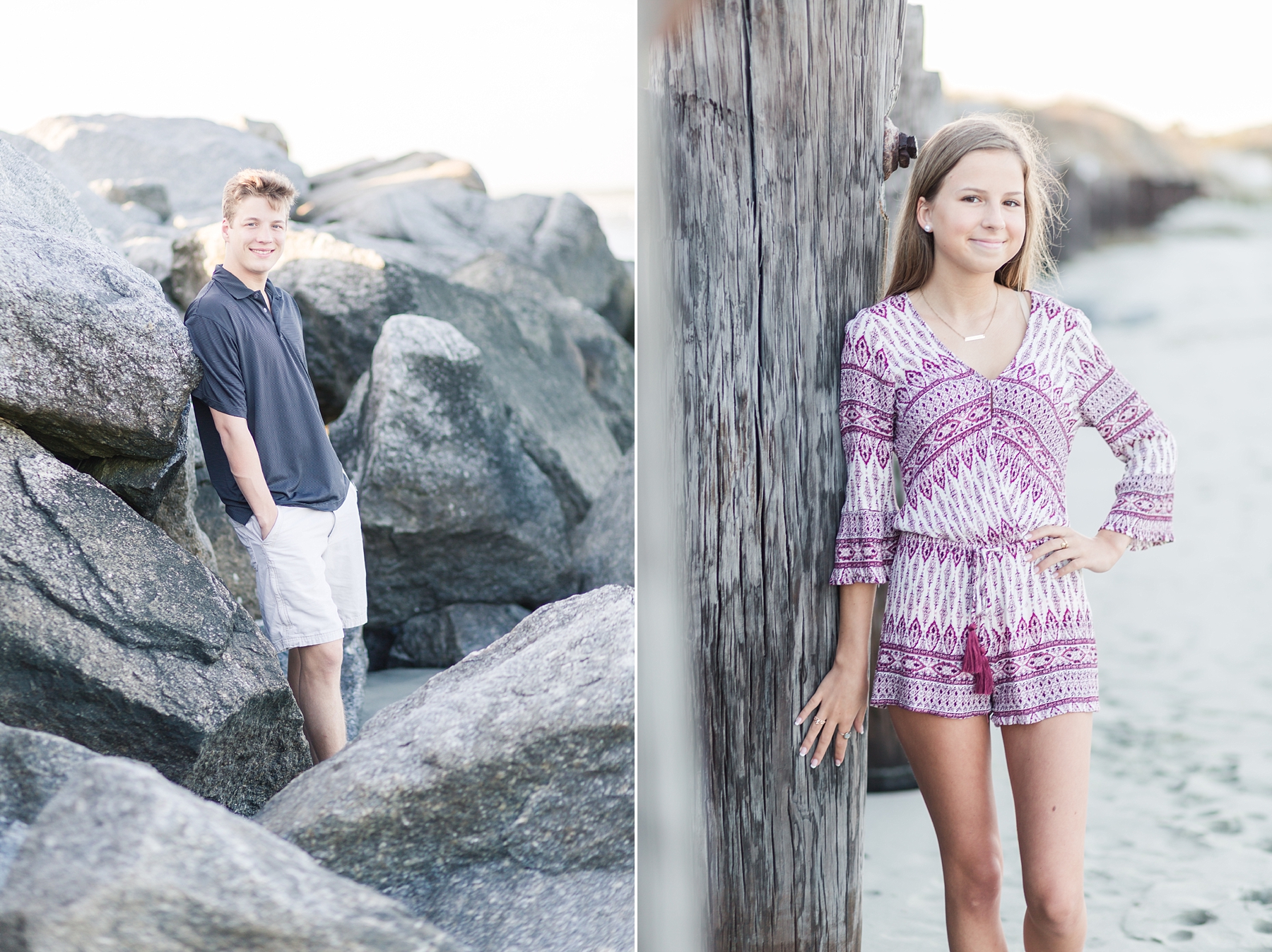 senior photos on Folly Beach, SC family and birthday photographer - Traci Huffman Photography - Logan and Alexis_0038.jpg