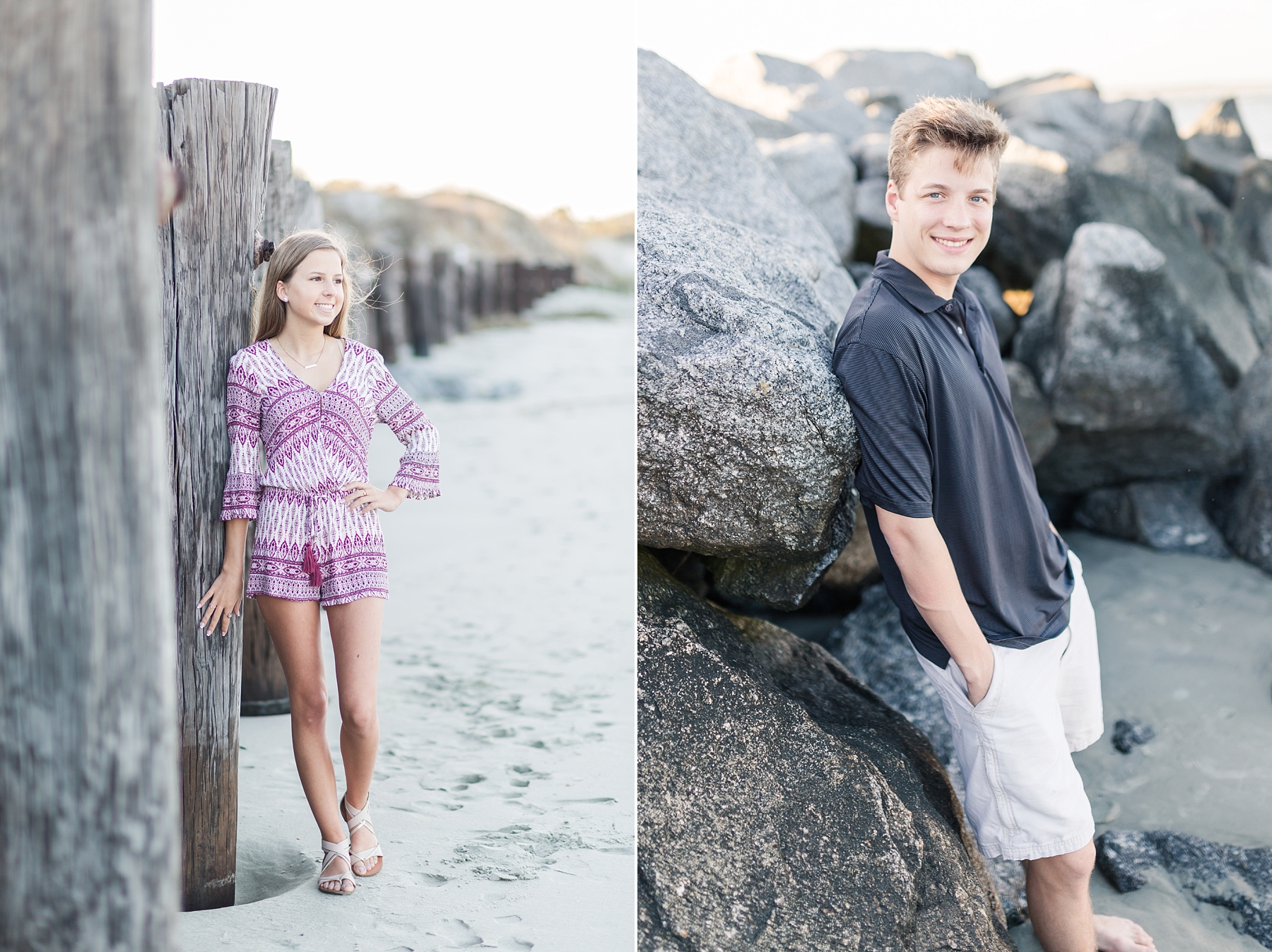 senior photos on Folly Beach, SC family and birthday photographer - Traci Huffman Photography - Logan and Alexis_0044.jpg